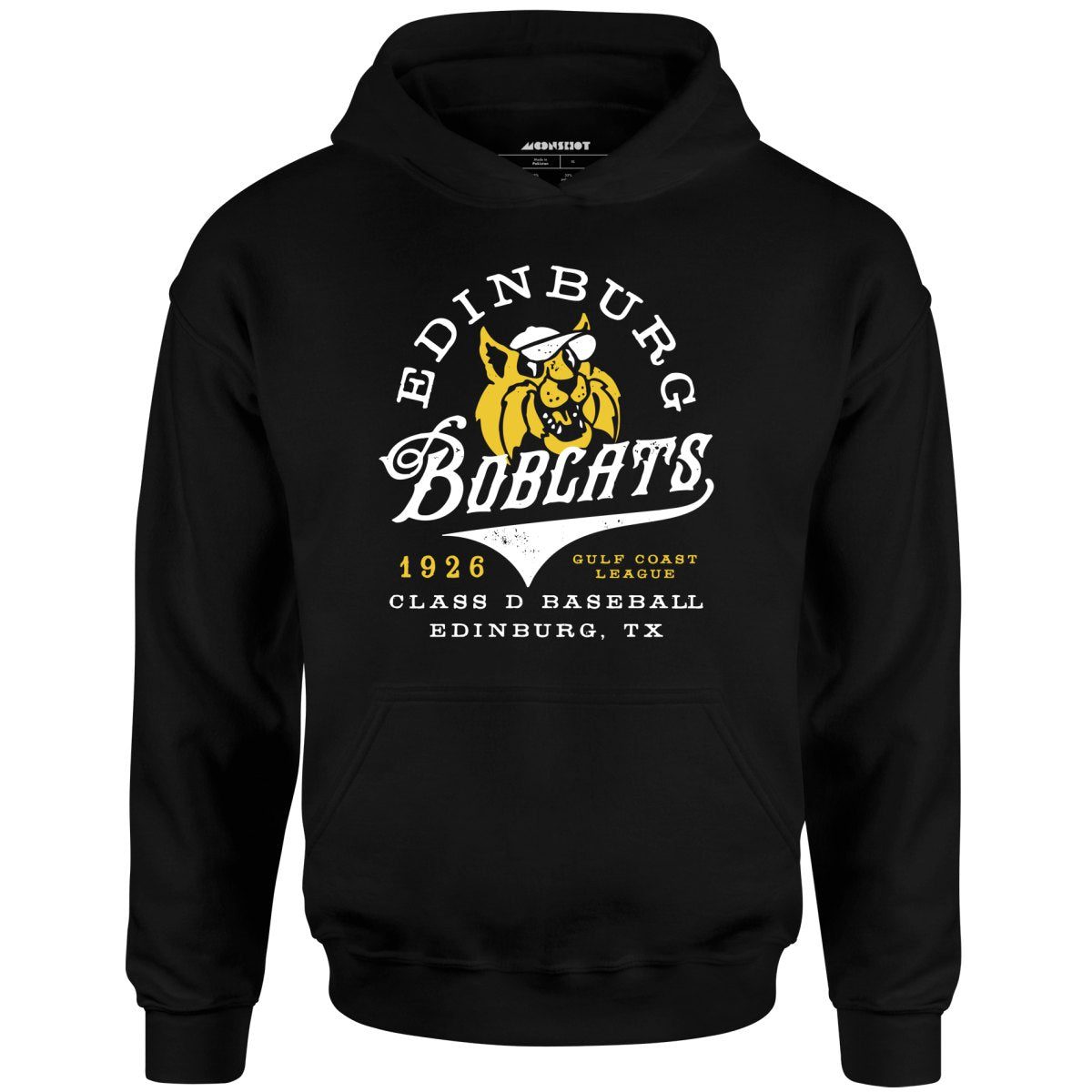 Edinburg Bobcats – Texas – Vintage Defunct Baseball Teams – Unisex Hoodie