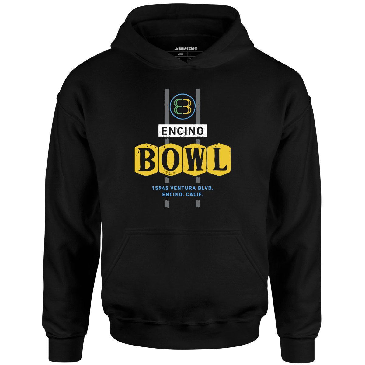 Encino Bowl – Encino, Ca – Vintage Bowling Alley – Unisex Hoodie