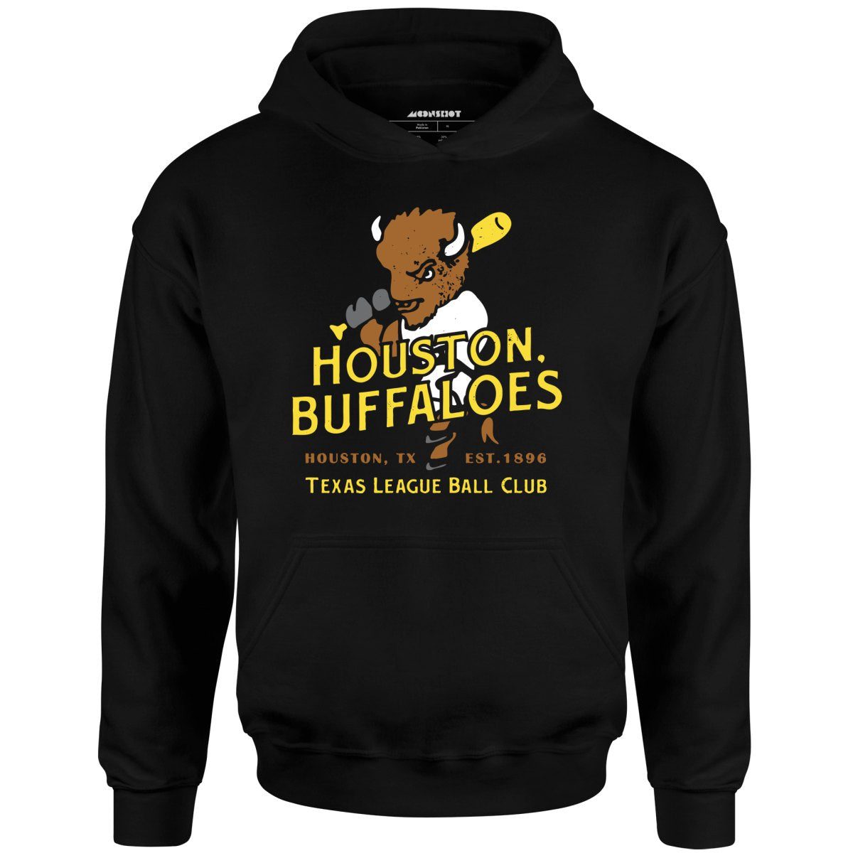 Houston Buffaloes – Texas – Vintage Defunct Baseball Teams – Unisex Hoodie