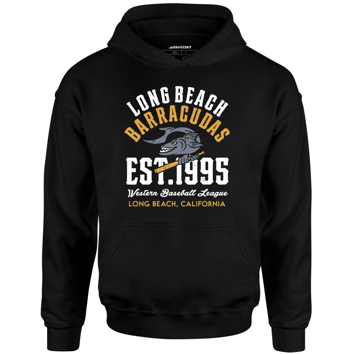 Long Beach Barracudas – California – Vintage Defunct Baseball Teams – Unisex Hoodie