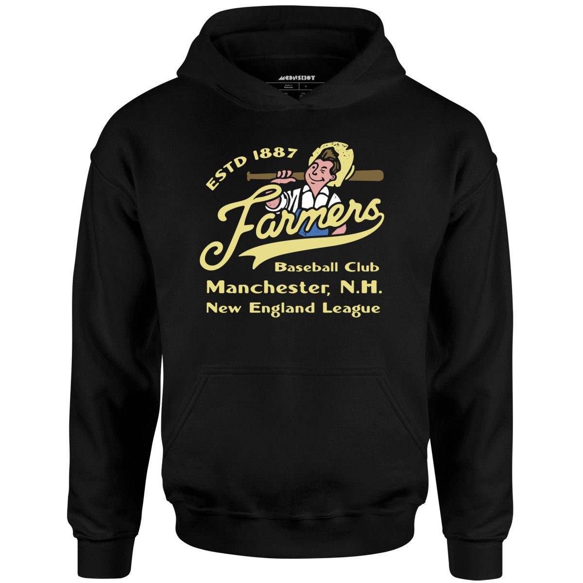 Manchester Farmers – New Hampshire – Vintage Defunct Baseball Teams – Unisex Hoodie