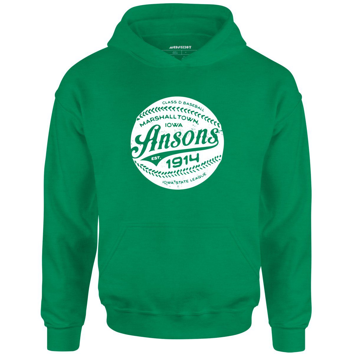 Marshalltown Ansons – Iowa – Vintage Defunct Baseball Teams – Unisex Hoodie