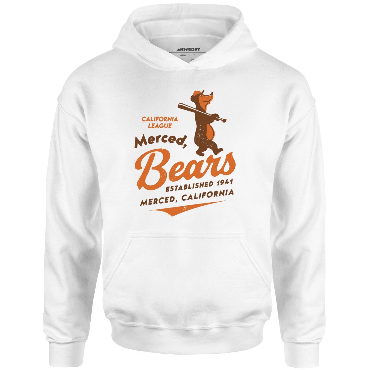 Merced Bears – California – Vintage Defunct Baseball Teams – Unisex Hoodie