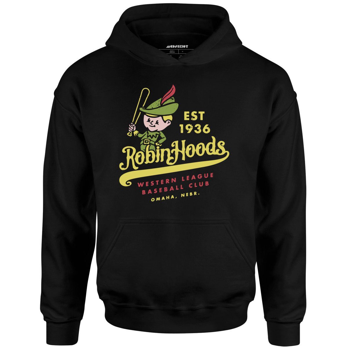 Omaha Robin Hoods – Nebraska – Vintage Defunct Baseball Teams – Unisex Hoodie