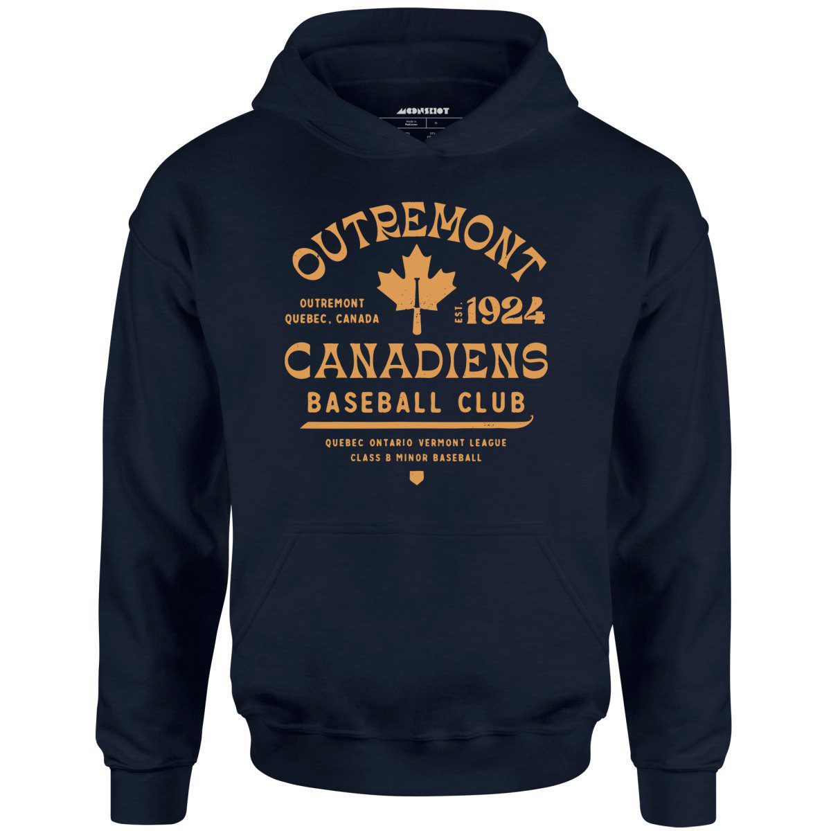 Outremont Canadiens – Canada – Vintage Defunct Baseball Teams – Unisex Hoodie