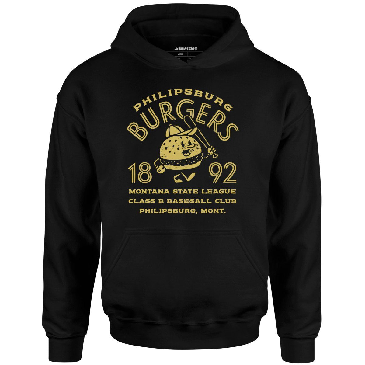 Philipsburg Burgers – Montana – Vintage Defunct Baseball Teams – Unisex Hoodie