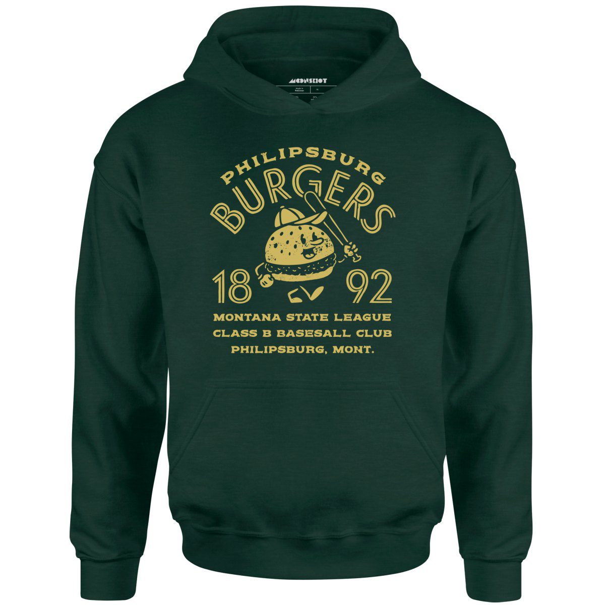 Philipsburg Burgers – Montana – Vintage Defunct Baseball Teams – Unisex Hoodie