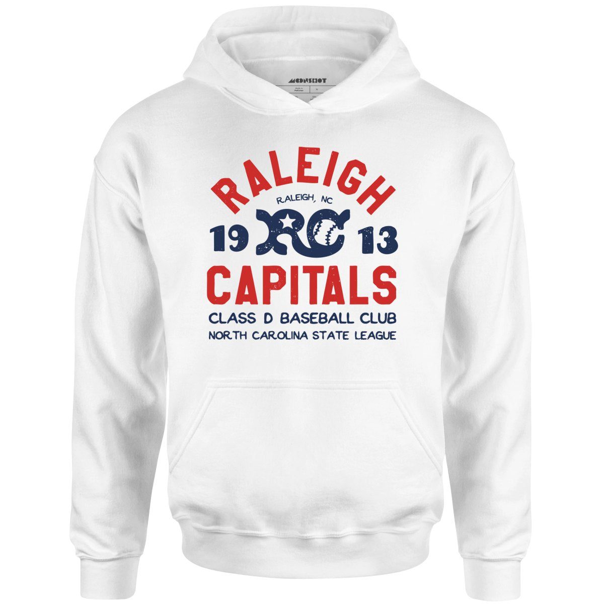 Raleigh Capitals – North Carolina – Vintage Defunct Baseball Teams – Unisex Hoodie