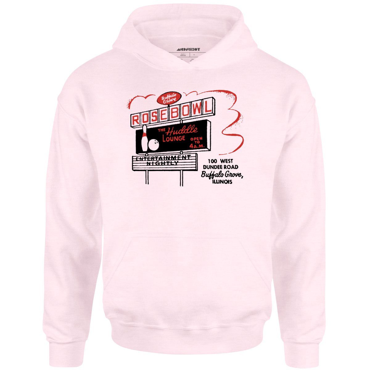 Rose Bowl – Buffalo Grove, Il – Vintage Bowling Alley – Unisex Hoodie