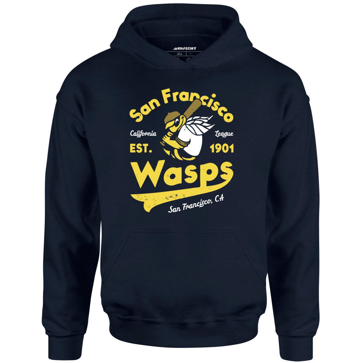 San Francisco Wasps – California – Vintage Defunct Baseball Teams – Unisex Hoodie