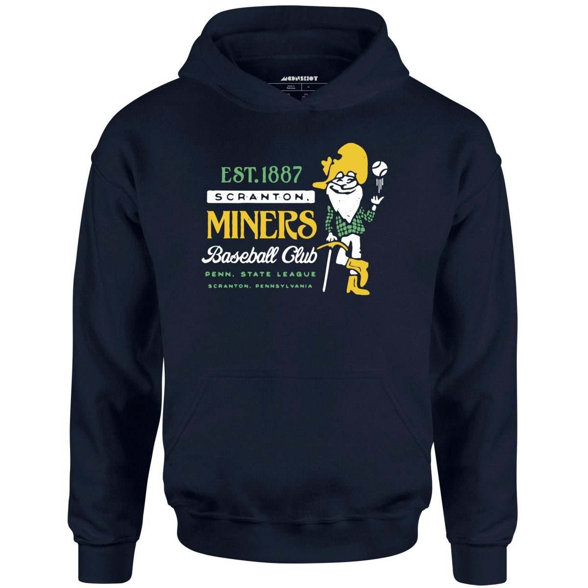 Scranton Miners – Pennsylvania – Vintage Defunct Baseball Teams – Unisex Hoodie