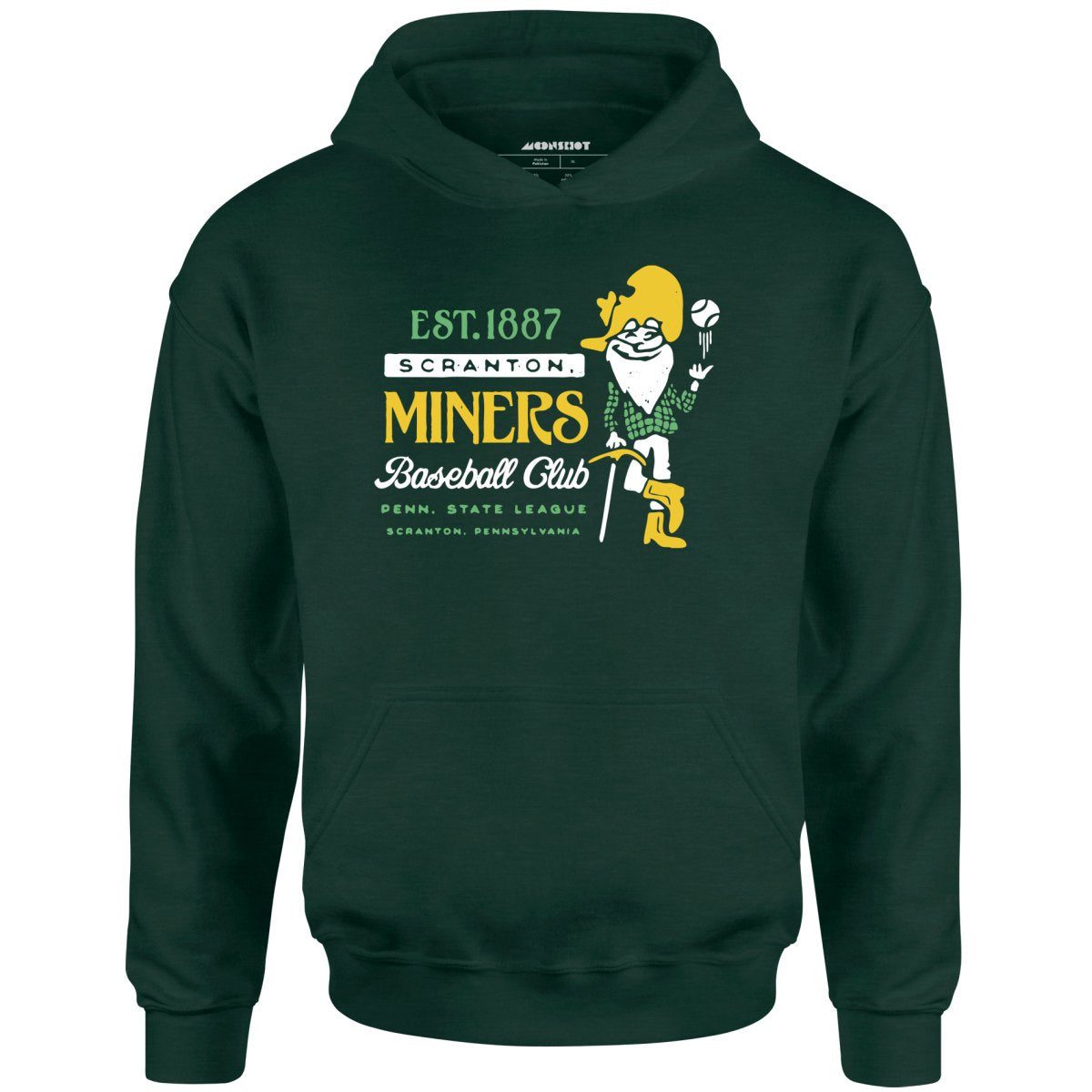 Scranton Miners – Pennsylvania – Vintage Defunct Baseball Teams – Unisex Hoodie