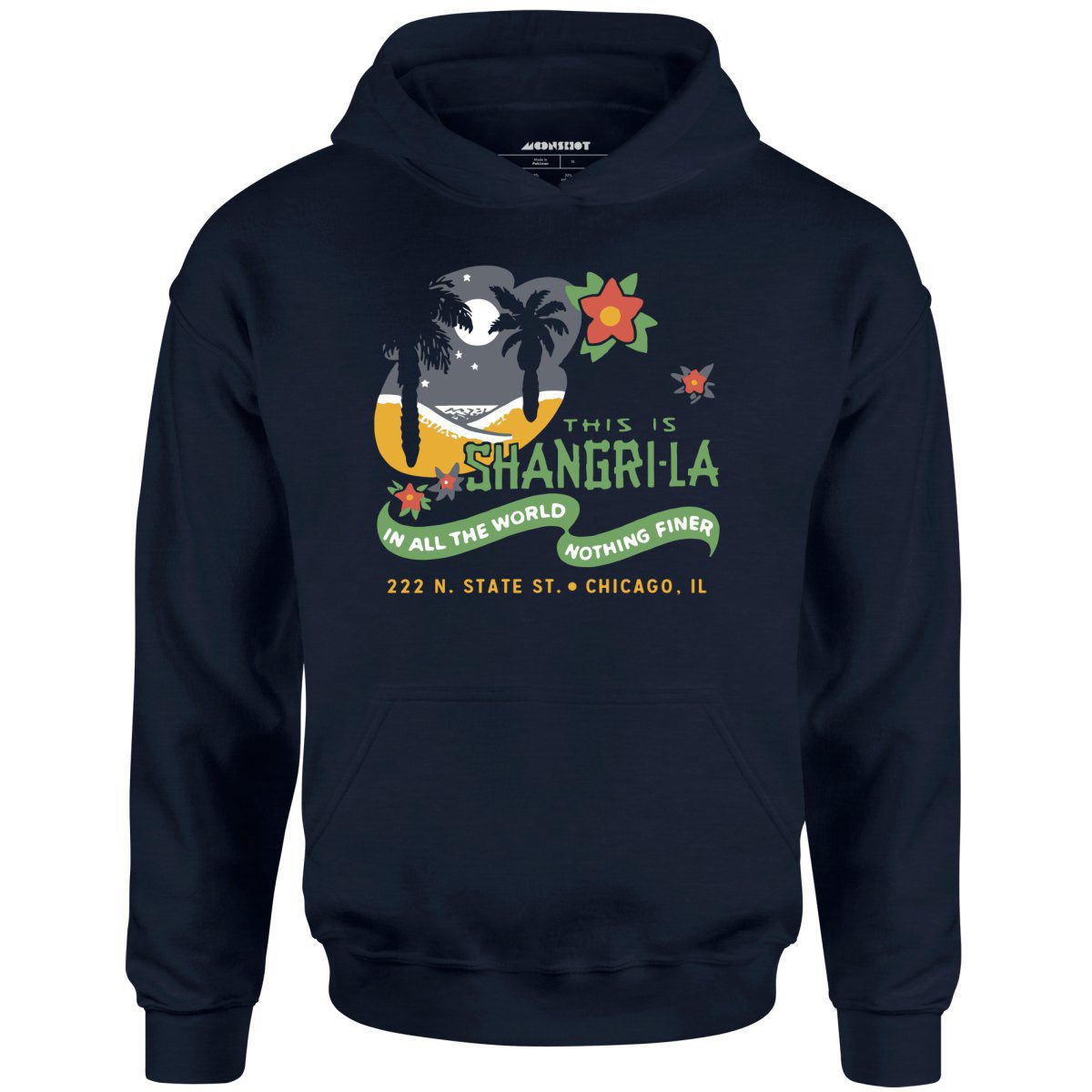 Shangri-La – Chicago, Il – Vintage Tiki Bar – Unisex Hoodie