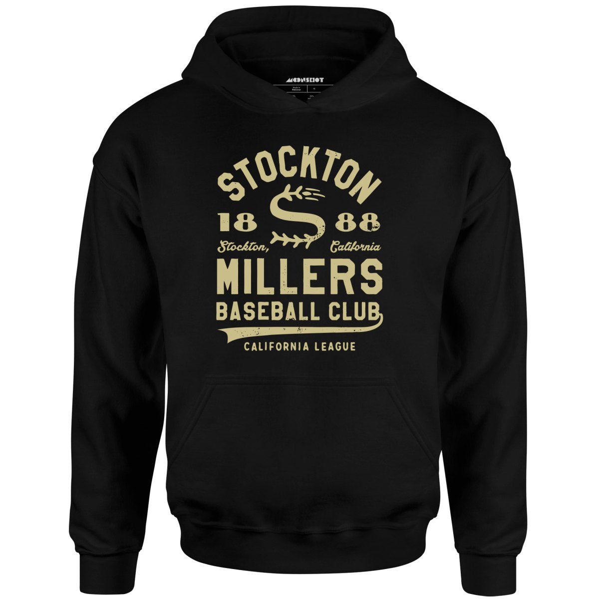 Stockton Millers – California – Vintage Defunct Baseball Teams – Unisex Hoodie