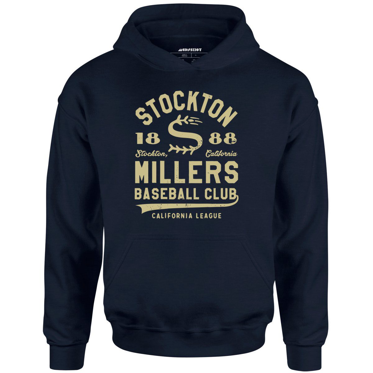 Stockton Millers – California – Vintage Defunct Baseball Teams – Unisex Hoodie