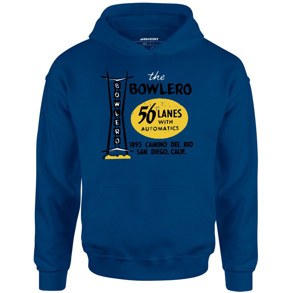 The Bowlero – San Diego, Ca – Vintage Bowling Alley – Unisex Hoodie