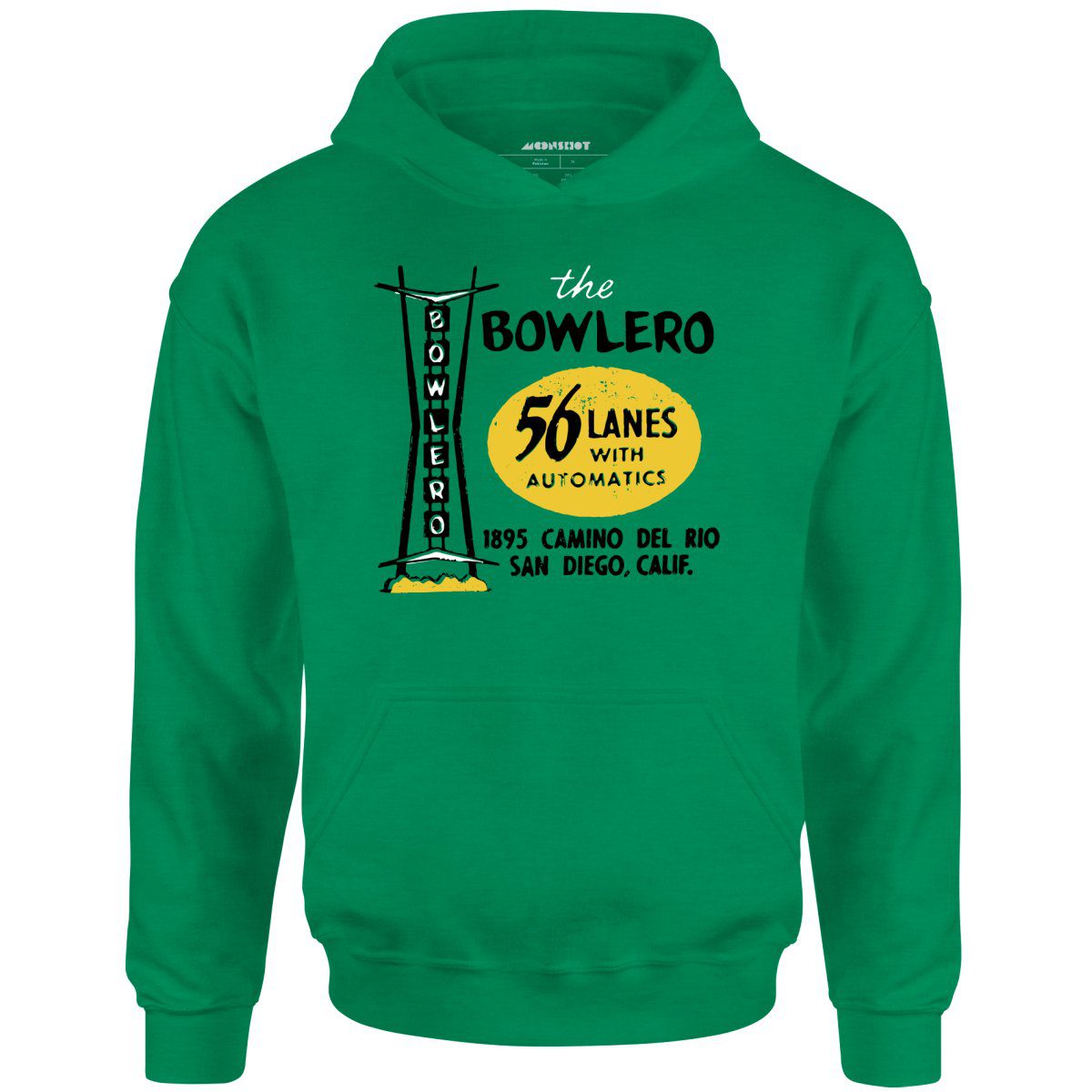 The Bowlero – San Diego, Ca – Vintage Bowling Alley – Unisex Hoodie