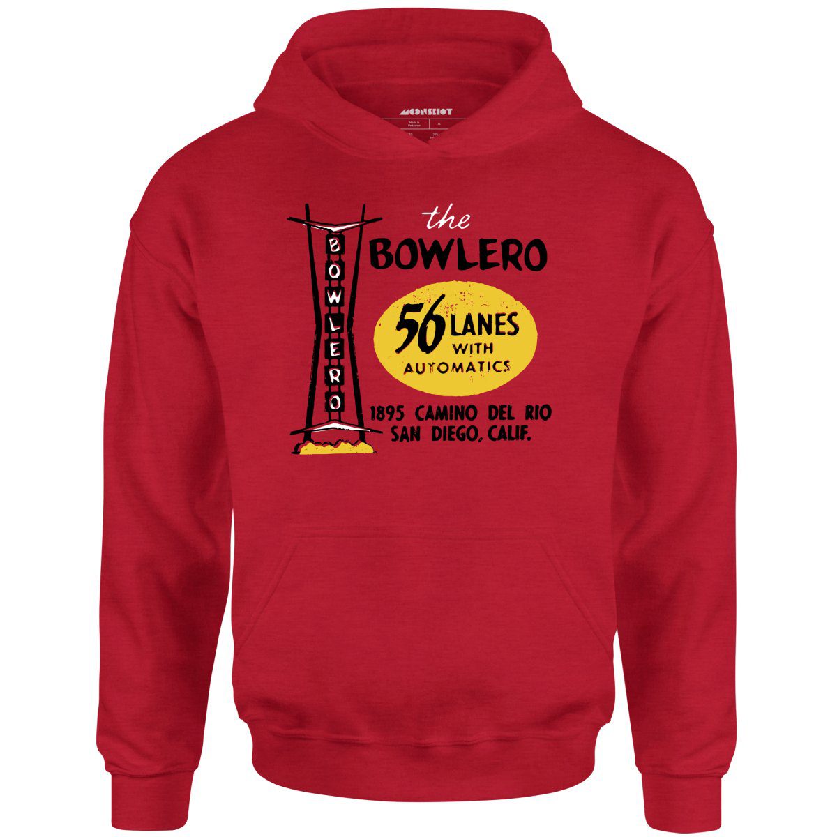 The Bowlero – San Diego, Ca – Vintage Bowling Alley – Unisex Hoodie