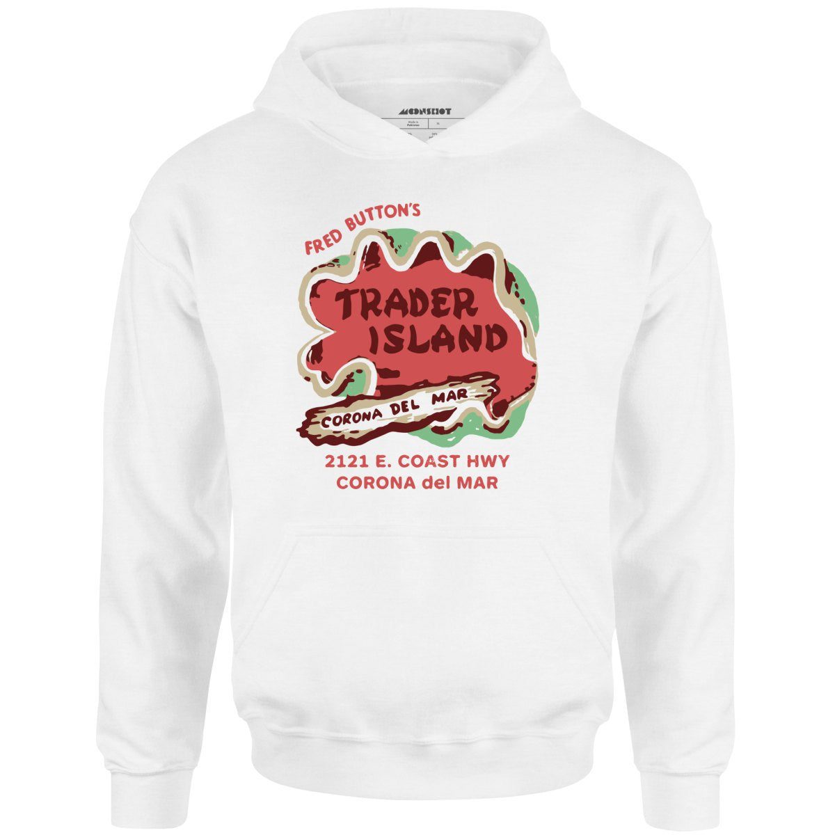 Trader Island – Corona Del Mar, Ca – Vintage Tiki Bar – Unisex Hoodie