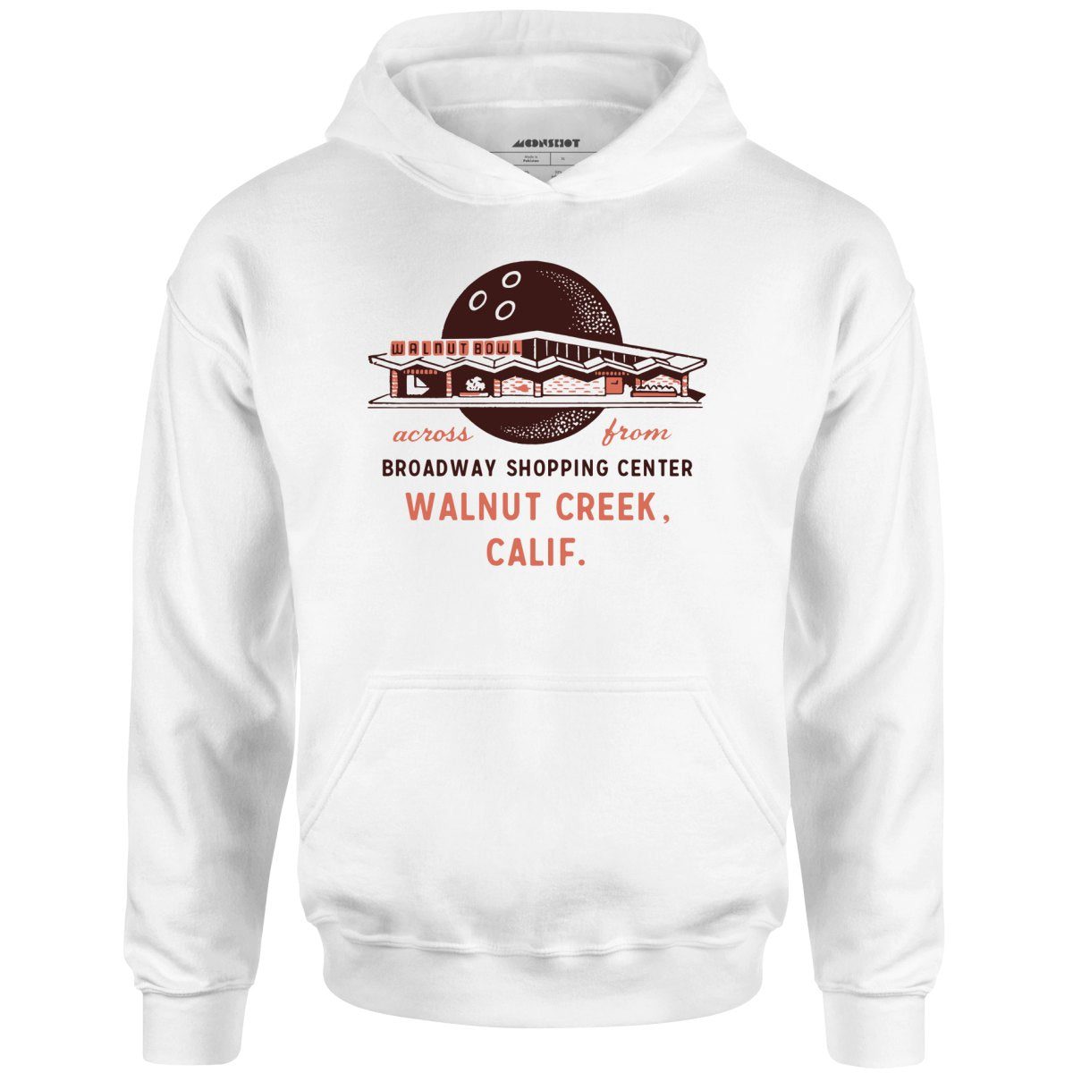 Walnut Bowl – Walnut Creek, Ca – Vintage Bowling Alley – Unisex Hoodie