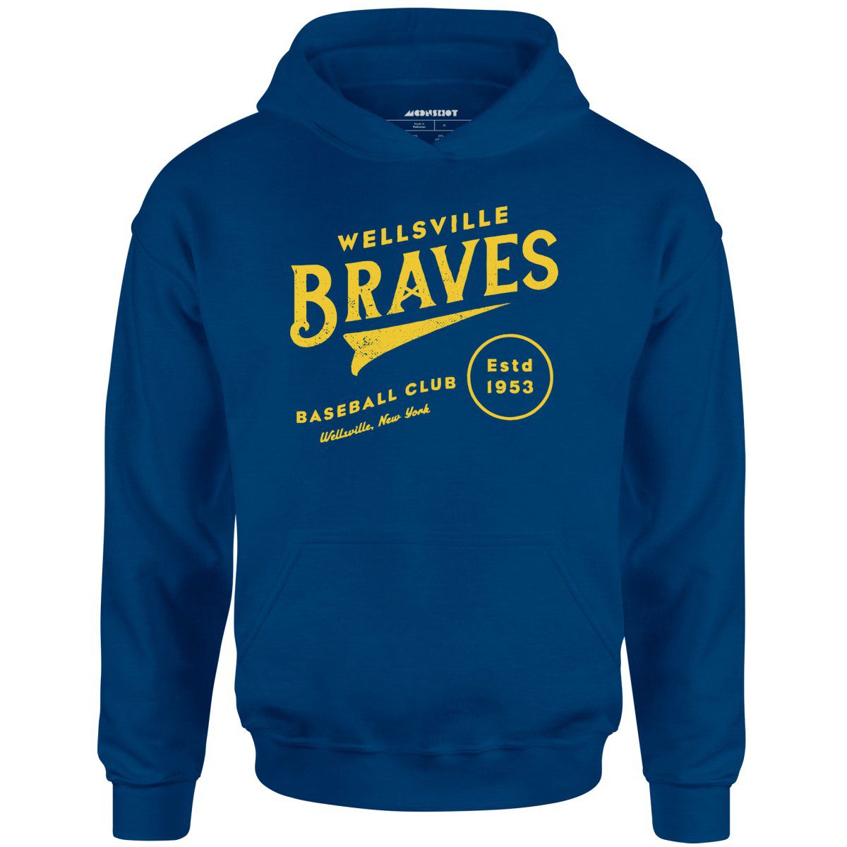 Wellsville Braves – New York – Vintage Defunct Baseball Teams – Unisex Hoodie