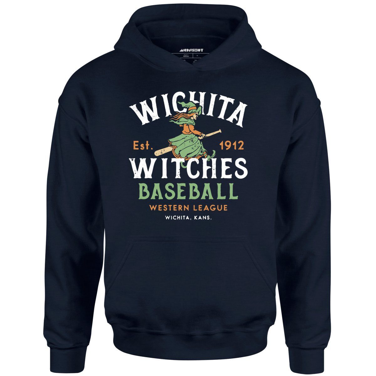 Wichita Witches – Kansas – Vintage Defunct Baseball Teams – Unisex Hoodie